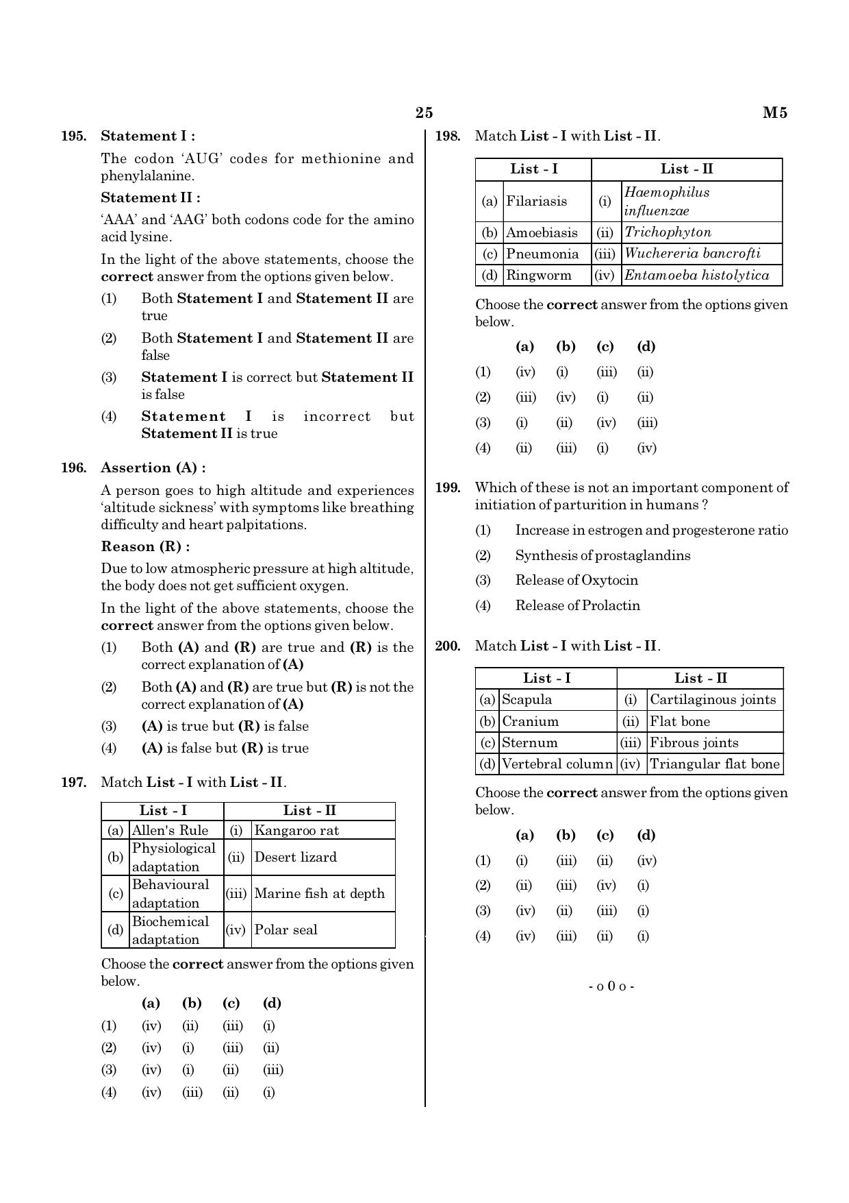 NEET M5 2021 Question Paper - Page 25