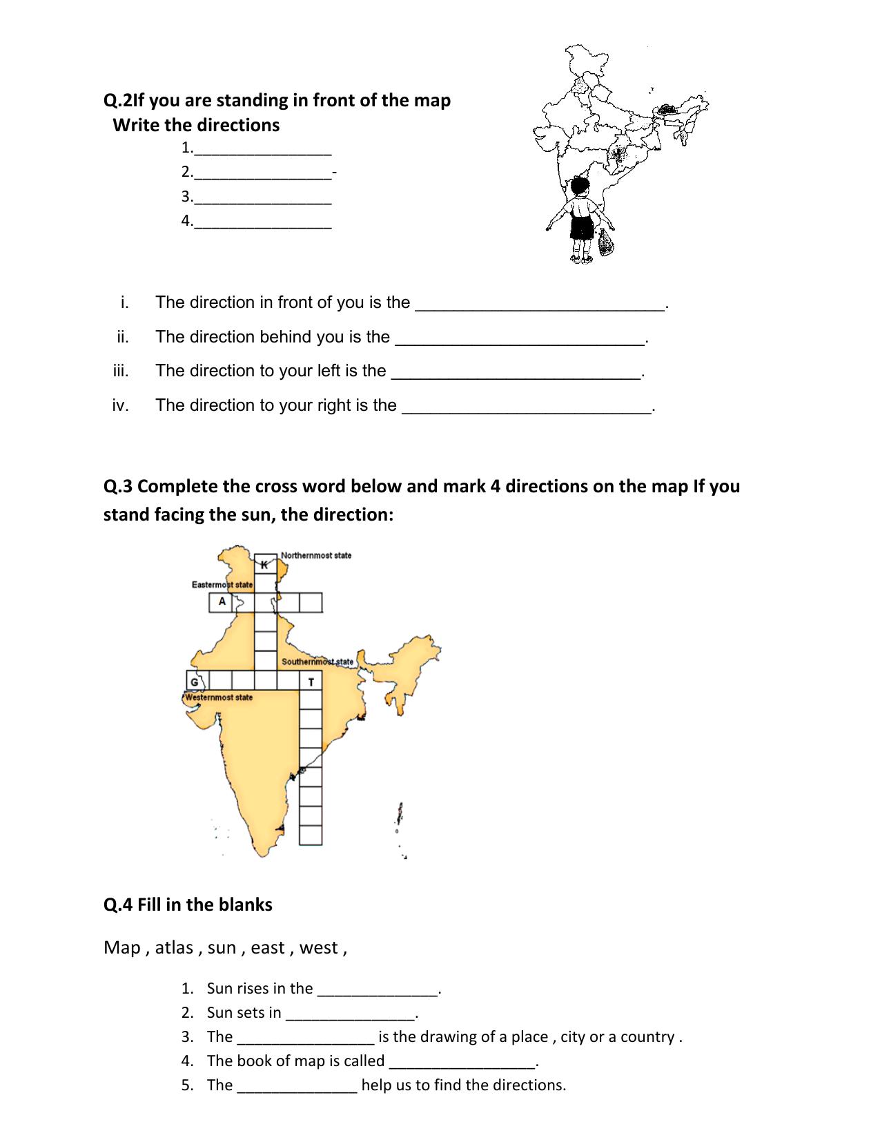 Worksheets for Class 2 EVS Assignment 55 Directions - Page 2