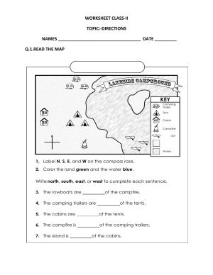 Worksheets for Class 2 EVS Assignment 55 Directions
