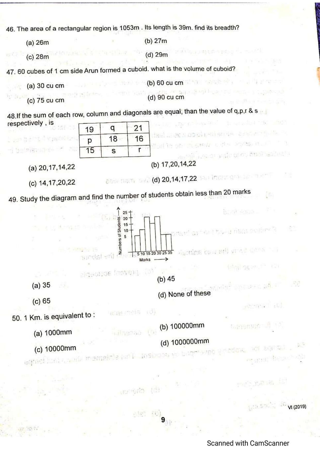 JKSSEE 2019 Class 6 Question Paper - Page 8