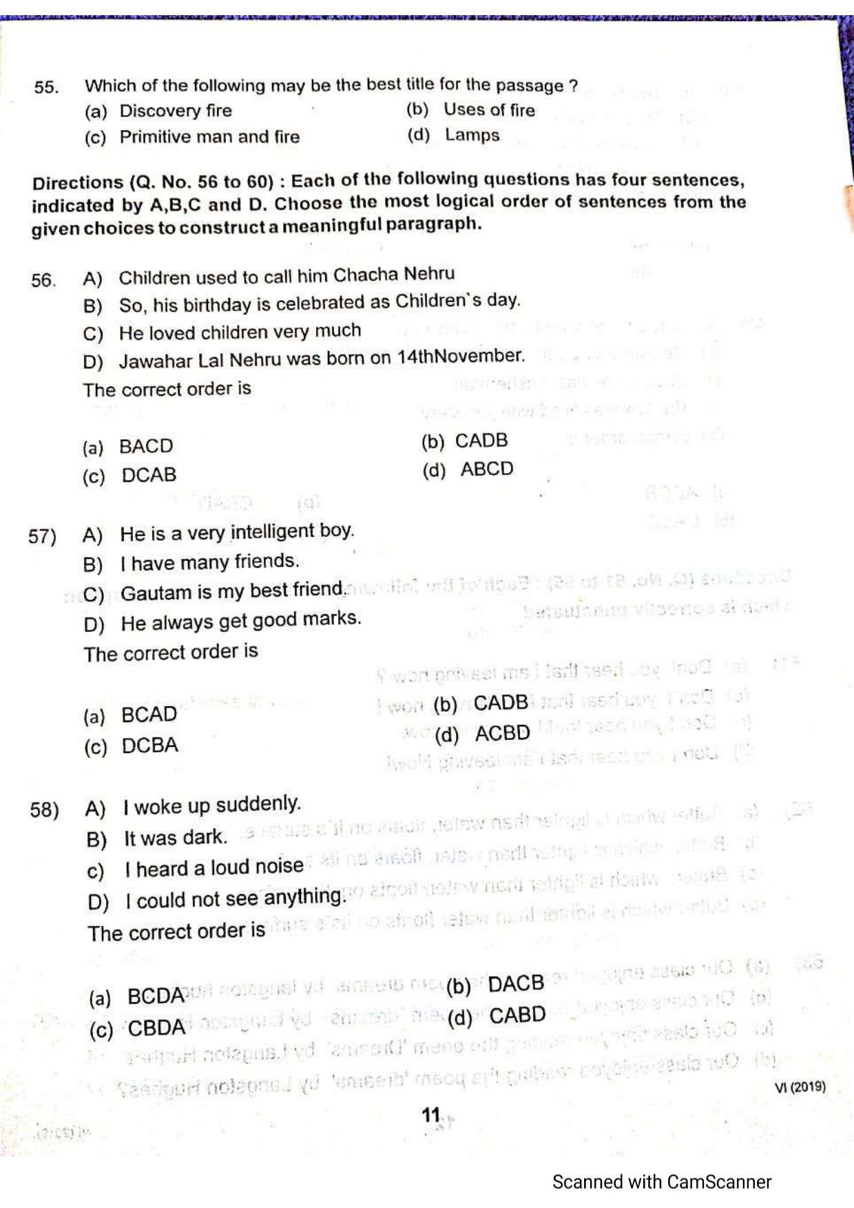 JKSSEE 2019 Class 6 Question Paper - Page 10