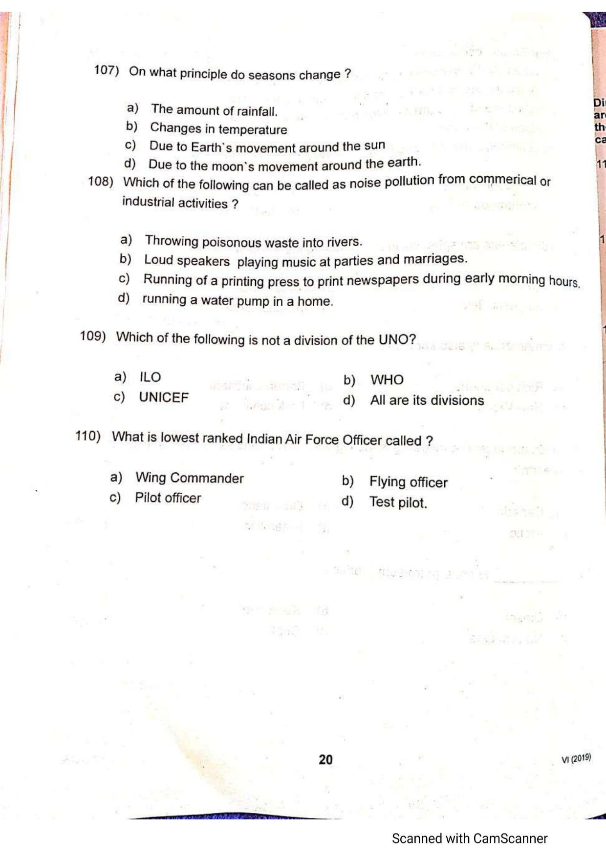 JKSSEE 2019 Class 6 Question Paper - Page 19