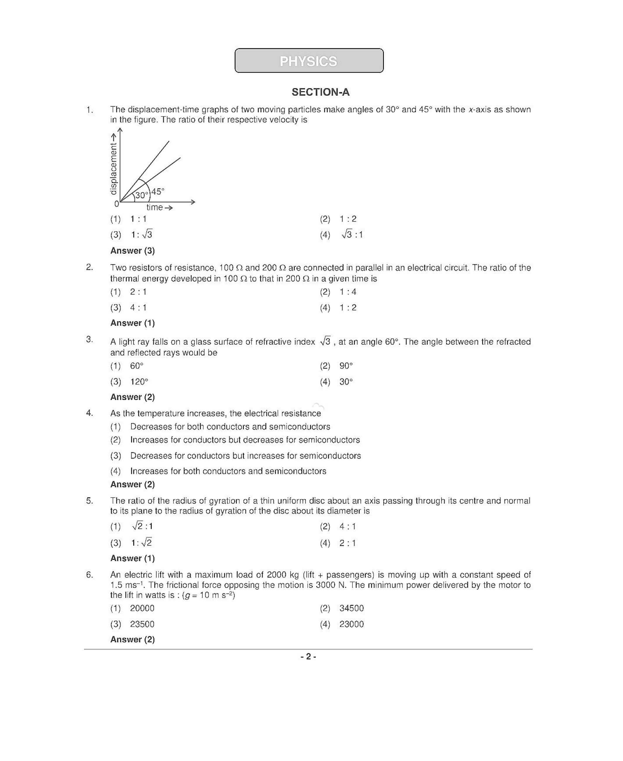NEET T4 2021 Question Paper - Page 1