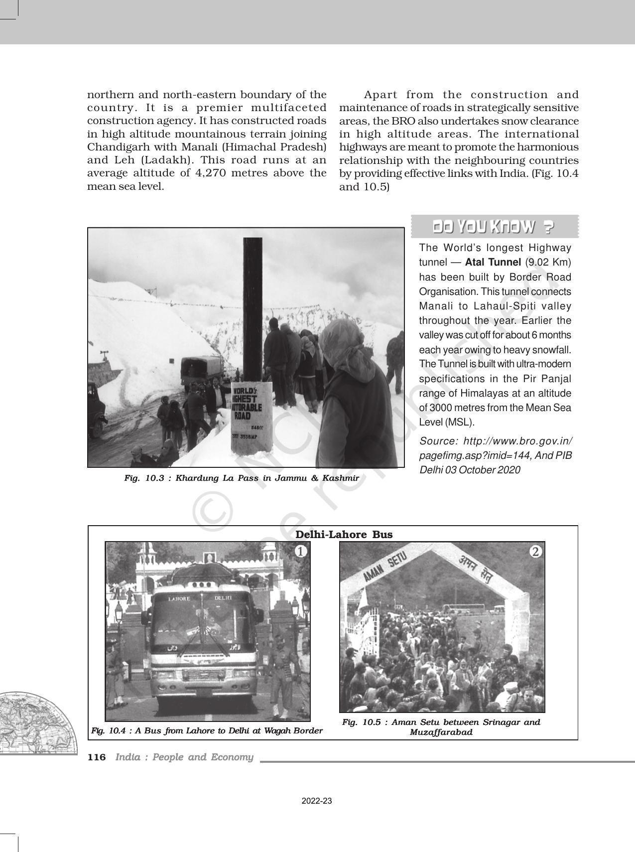 NCERT Book for Class 12 Geography (Part-II) Chapter 10 Transport and Communication - Page 4