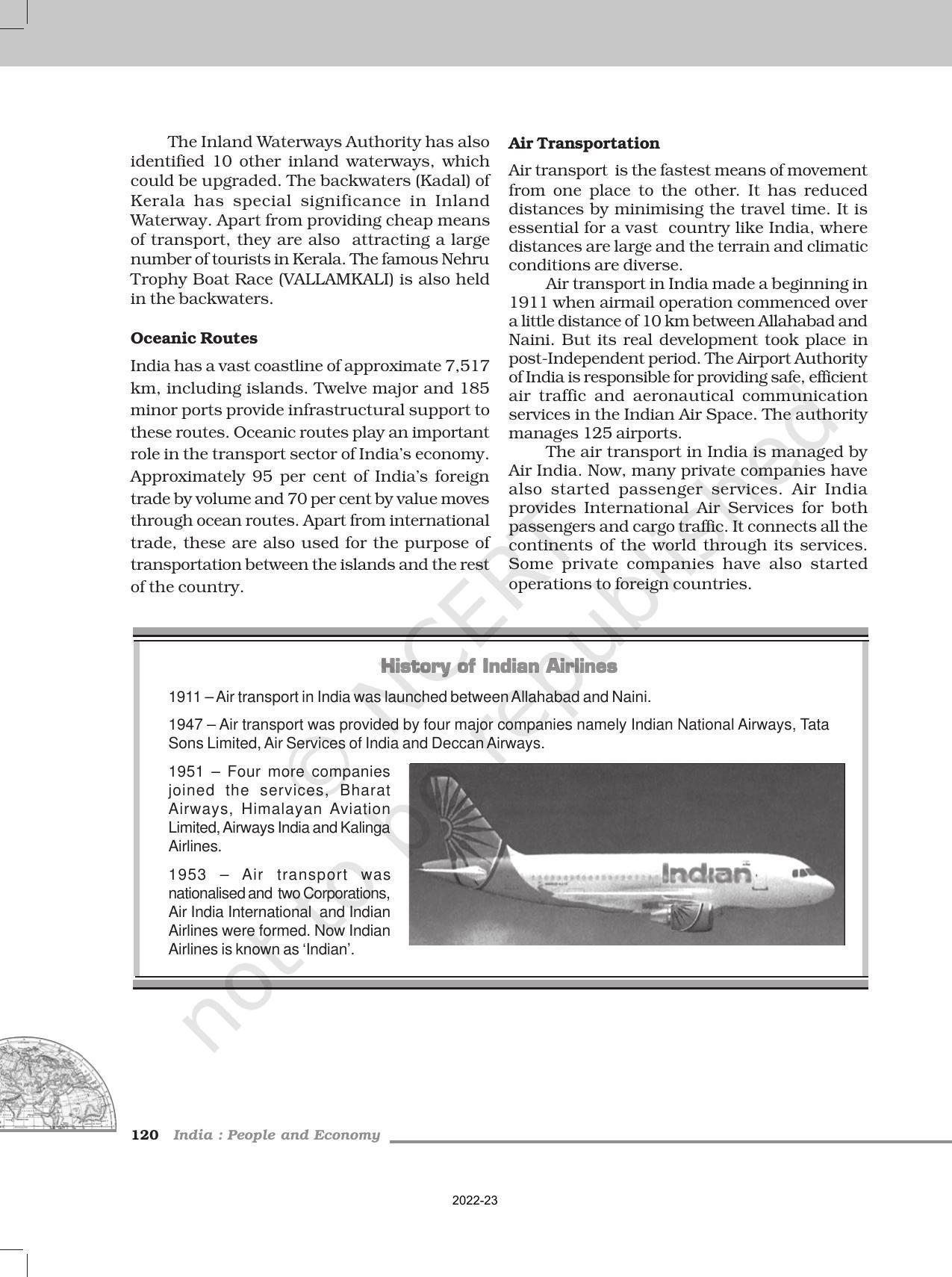 NCERT Book for Class 12 Geography (Part-II) Chapter 10 Transport and Communication - Page 8