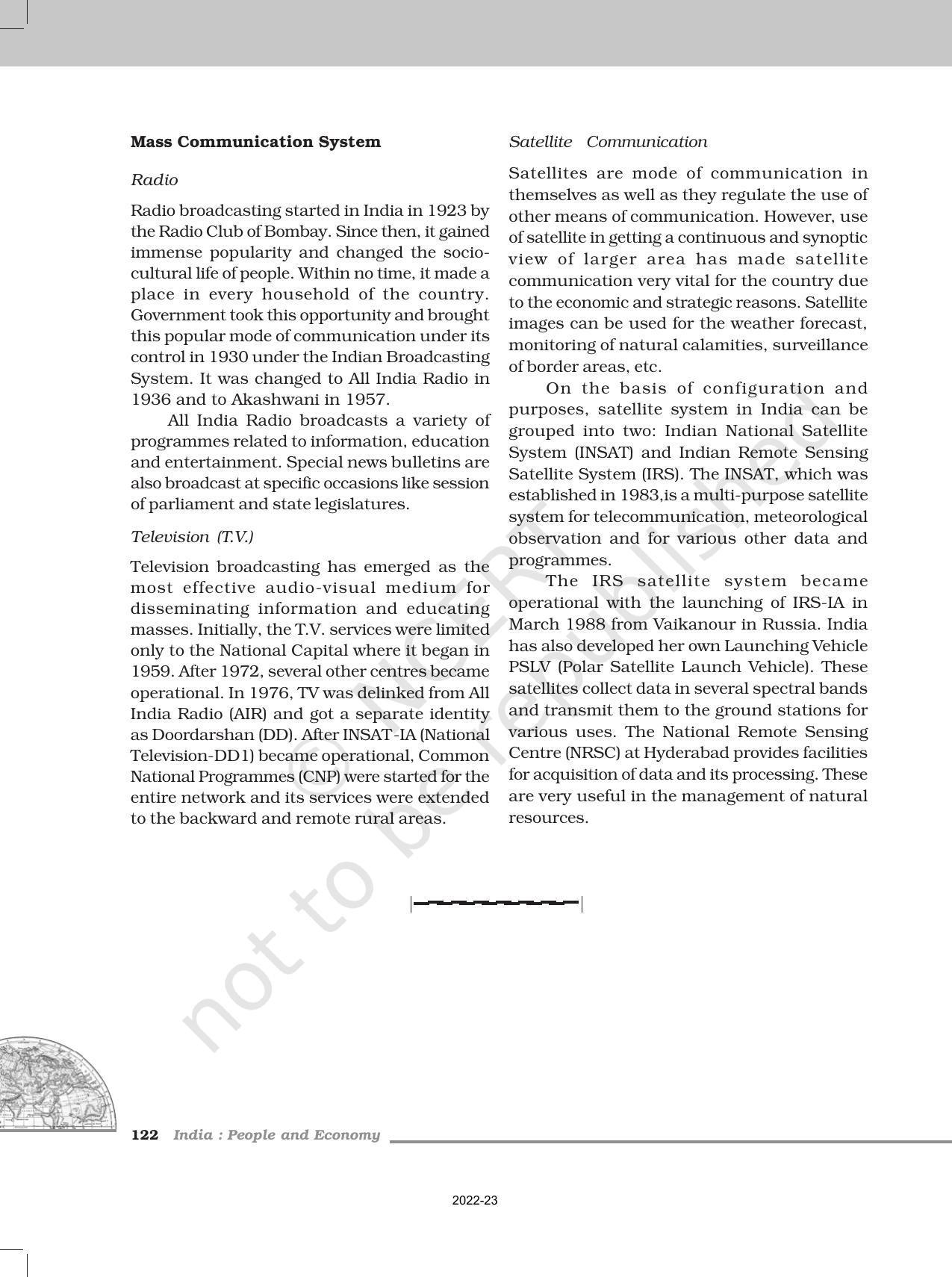 NCERT Book for Class 12 Geography (Part-II) Chapter 10 Transport and Communication - Page 10