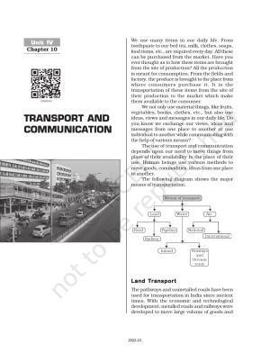 NCERT Book for Class 12 Geography (Part-II) Chapter 10 Transport and Communication