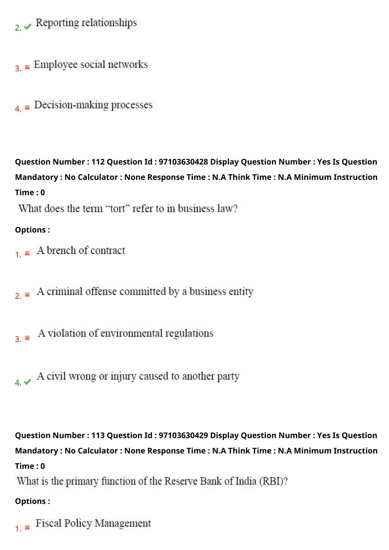 AP RCET 2024 Commerce Question Paper - Page 66