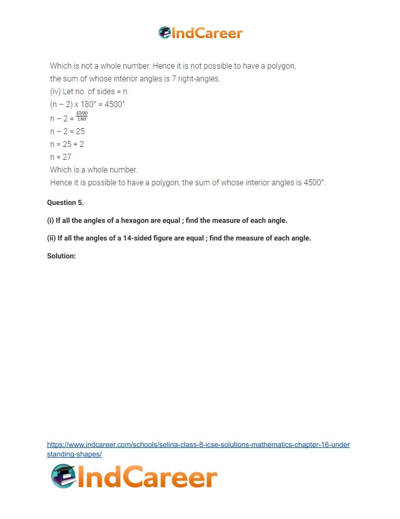 Selina Class 8 ICSE Solutions Mathematics : Chapter 16- Understanding Shapes - Page 8