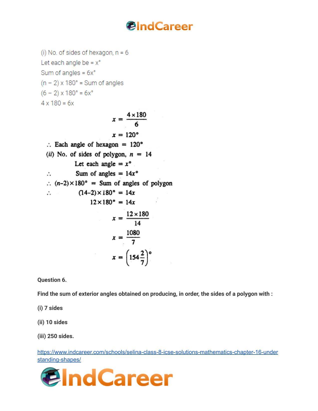 Selina Class 8 ICSE Solutions Mathematics : Chapter 16- Understanding Shapes - Page 9