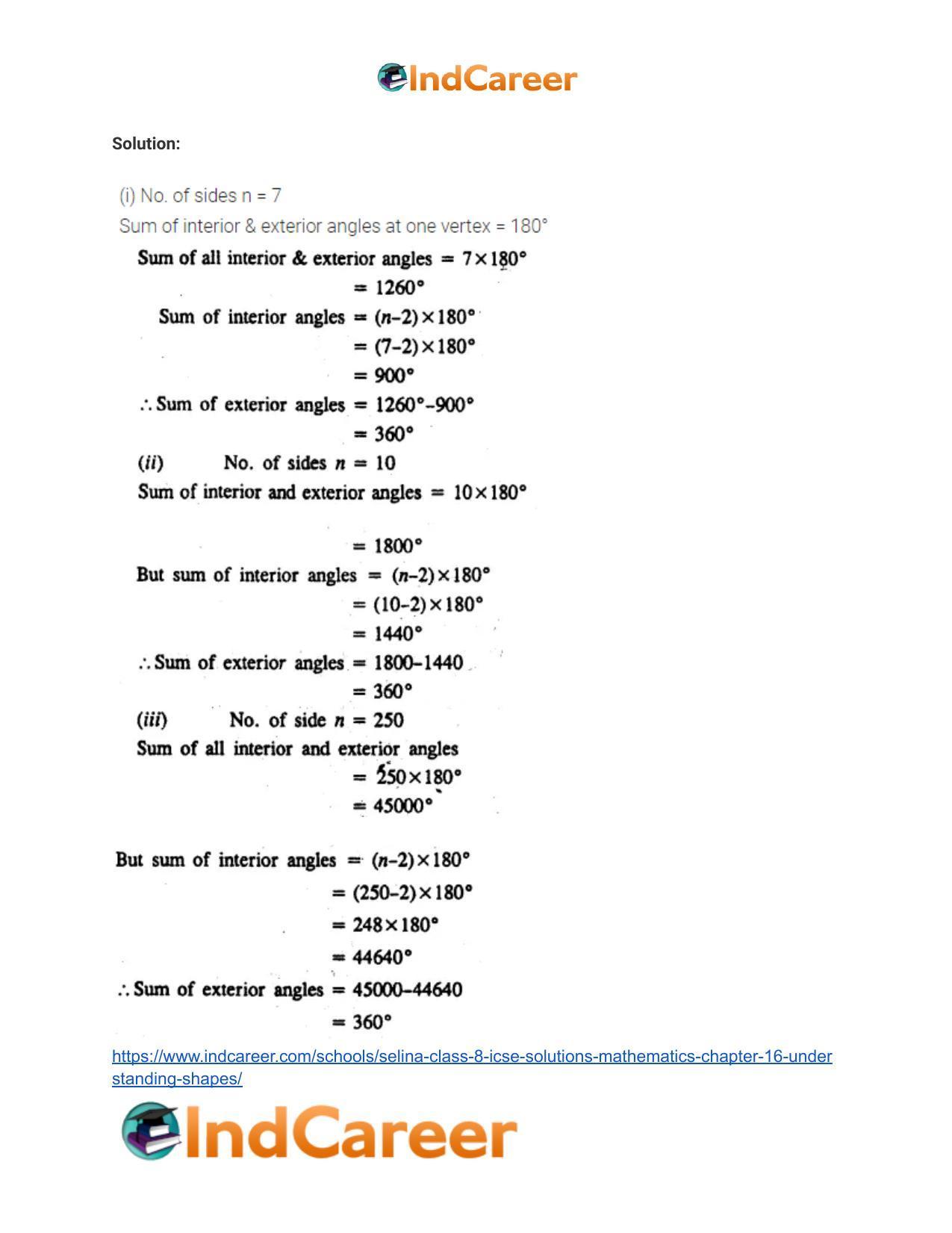 Selina Class 8 ICSE Solutions Mathematics : Chapter 16- Understanding Shapes - Page 10