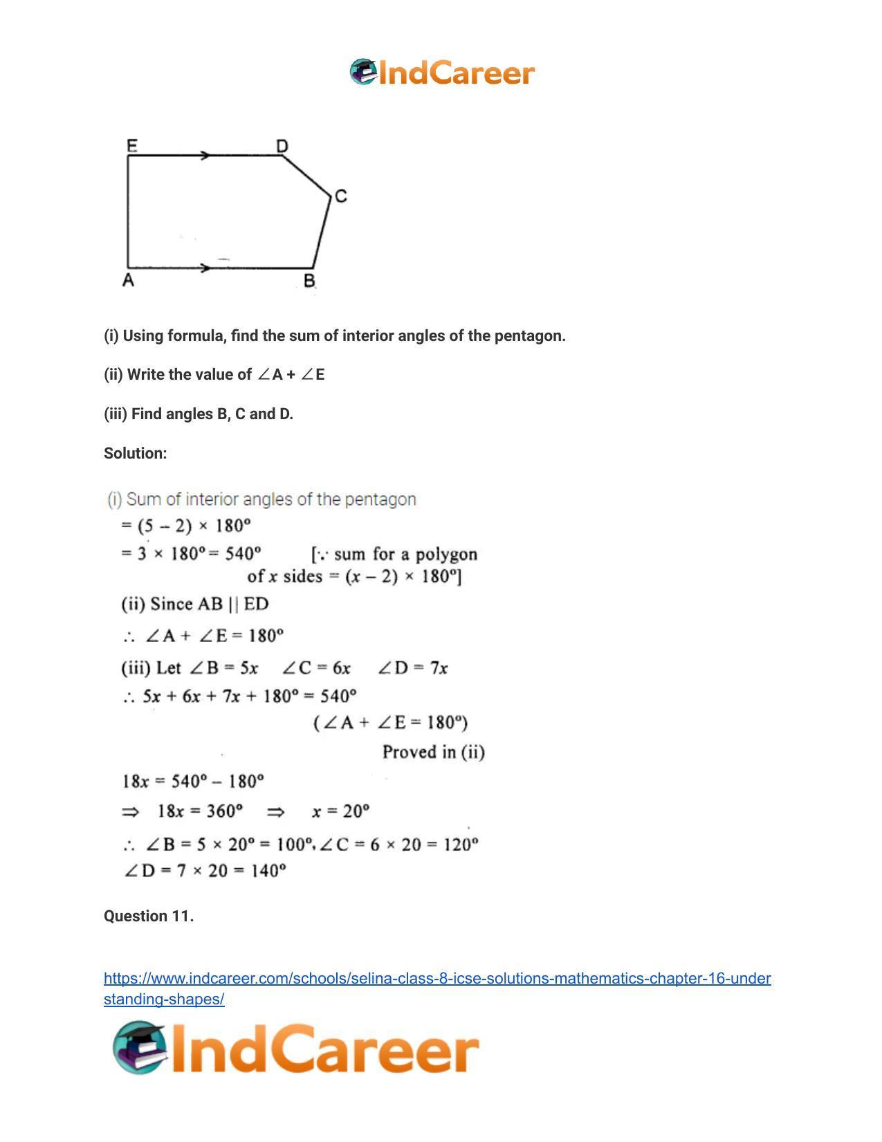 Selina Class 8 ICSE Solutions Mathematics : Chapter 16- Understanding Shapes - Page 13