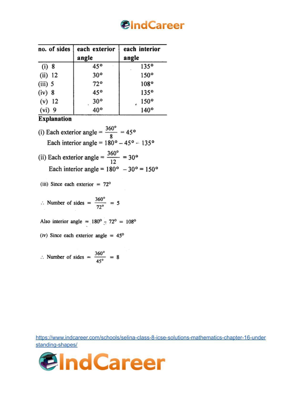 Selina Class 8 ICSE Solutions Mathematics : Chapter 16- Understanding Shapes - Page 18