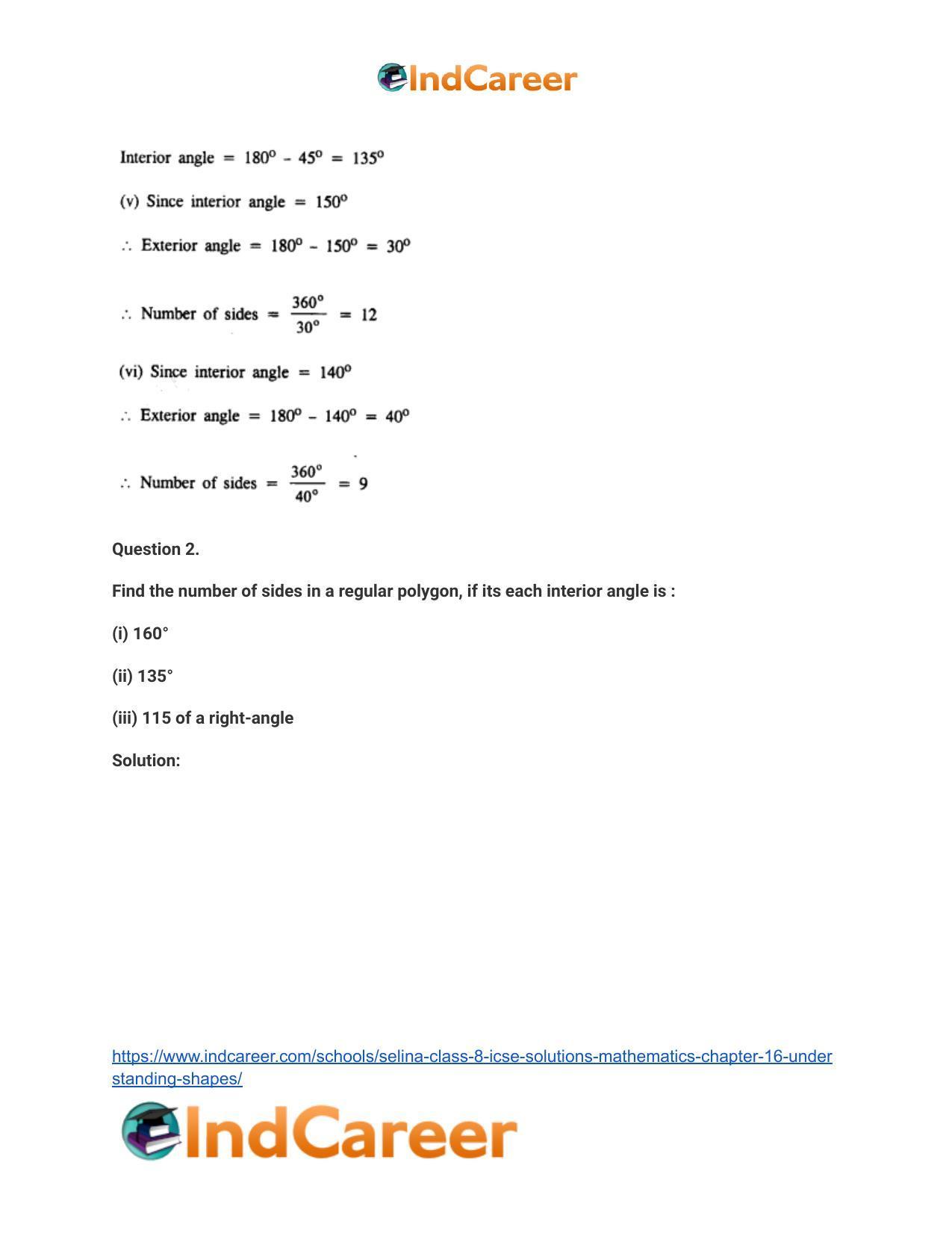 Selina Class 8 ICSE Solutions Mathematics : Chapter 16- Understanding Shapes - Page 19