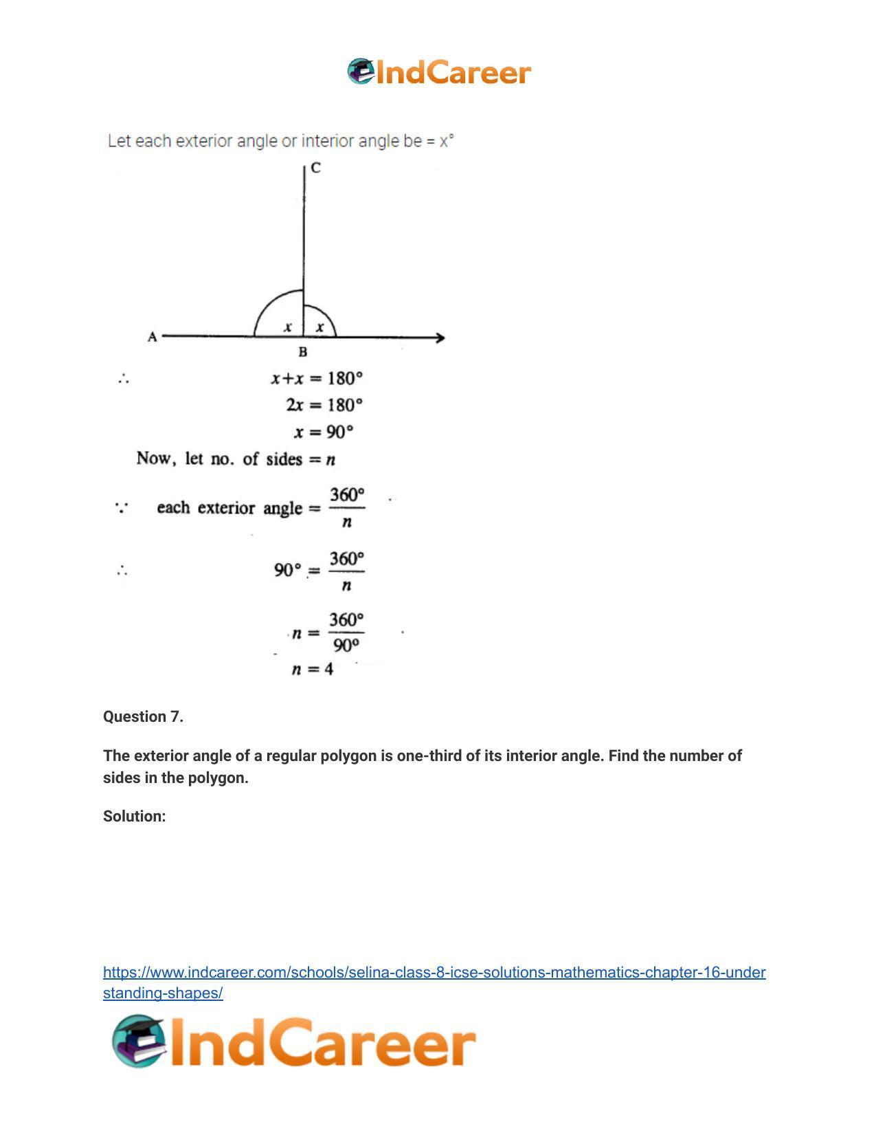 Selina Class 8 ICSE Solutions Mathematics : Chapter 16- Understanding Shapes - Page 25