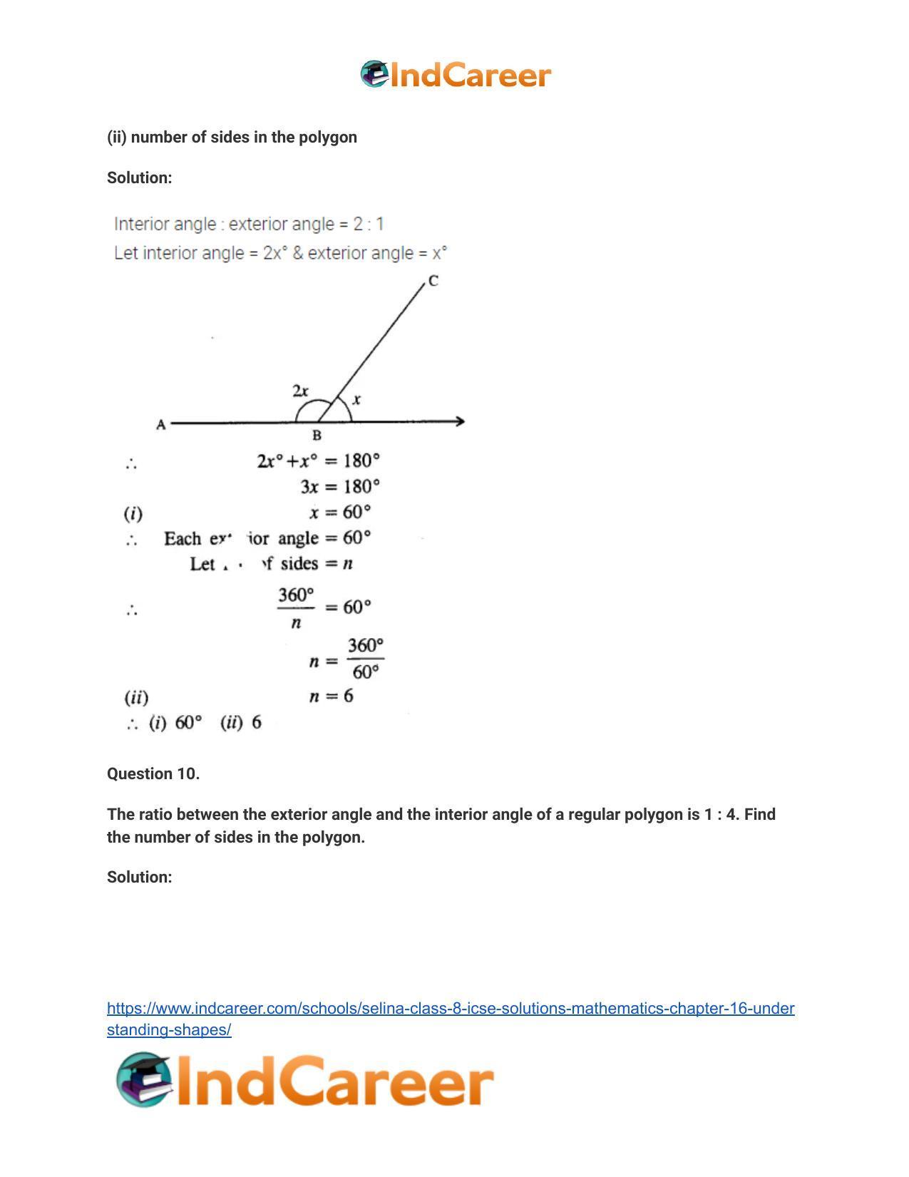Selina Class 8 ICSE Solutions Mathematics : Chapter 16- Understanding Shapes - Page 28