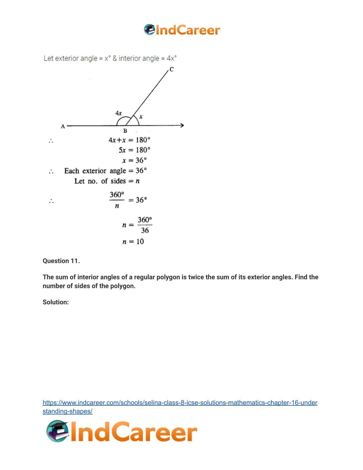 Selina Class 8 ICSE Solutions Mathematics : Chapter 16- Understanding Shapes - Page 29