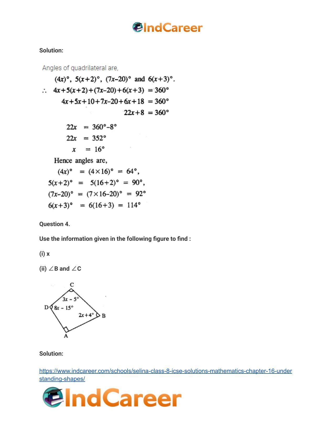 Selina Class 8 ICSE Solutions Mathematics : Chapter 16- Understanding Shapes - Page 41