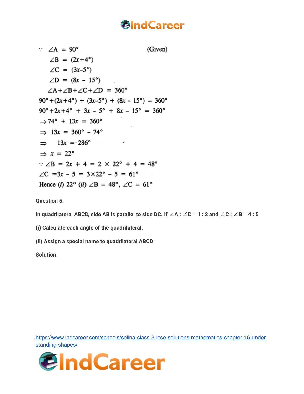 Selina Class 8 ICSE Solutions Mathematics : Chapter 16- Understanding Shapes - Page 42