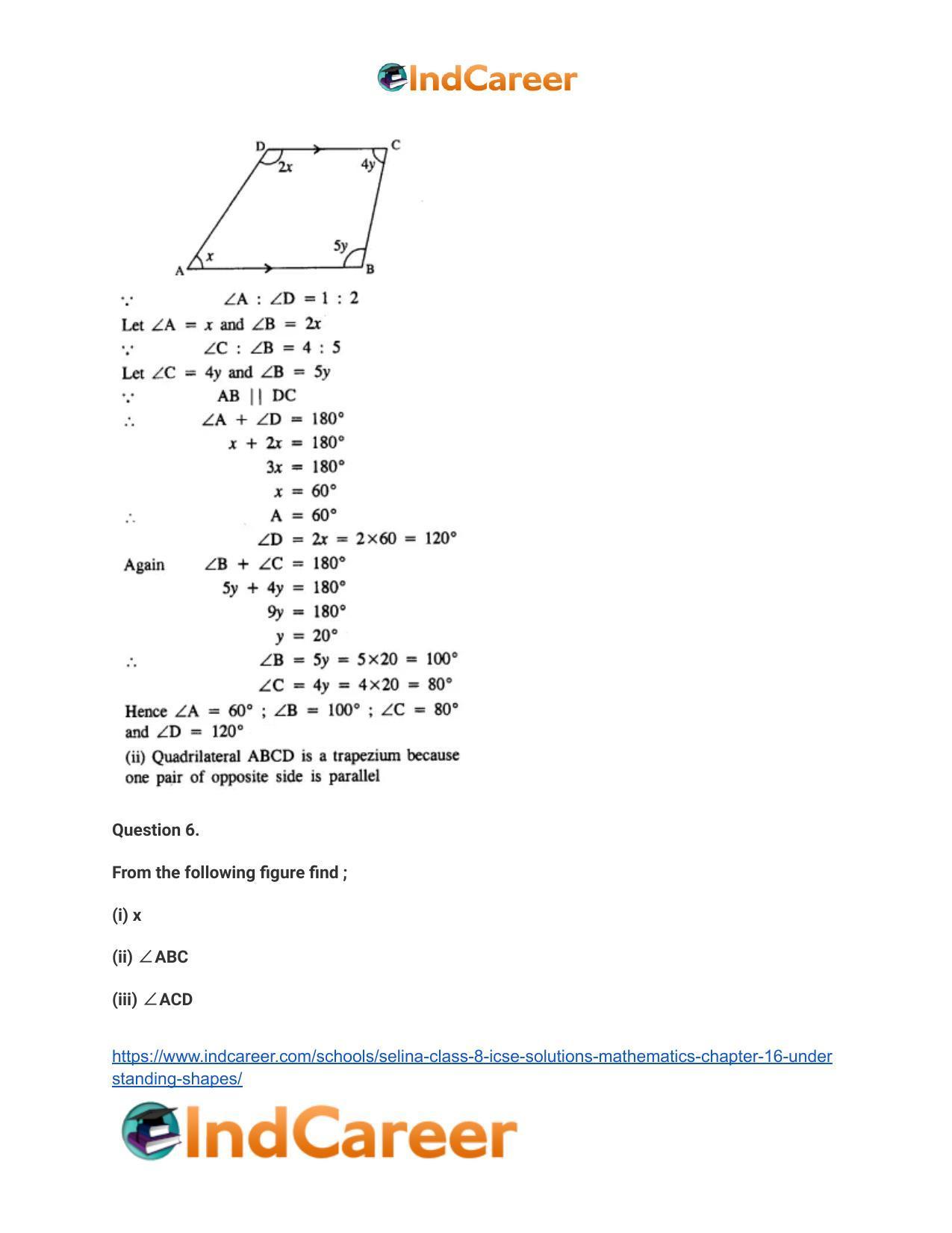 Selina Class 8 ICSE Solutions Mathematics : Chapter 16- Understanding Shapes - Page 43