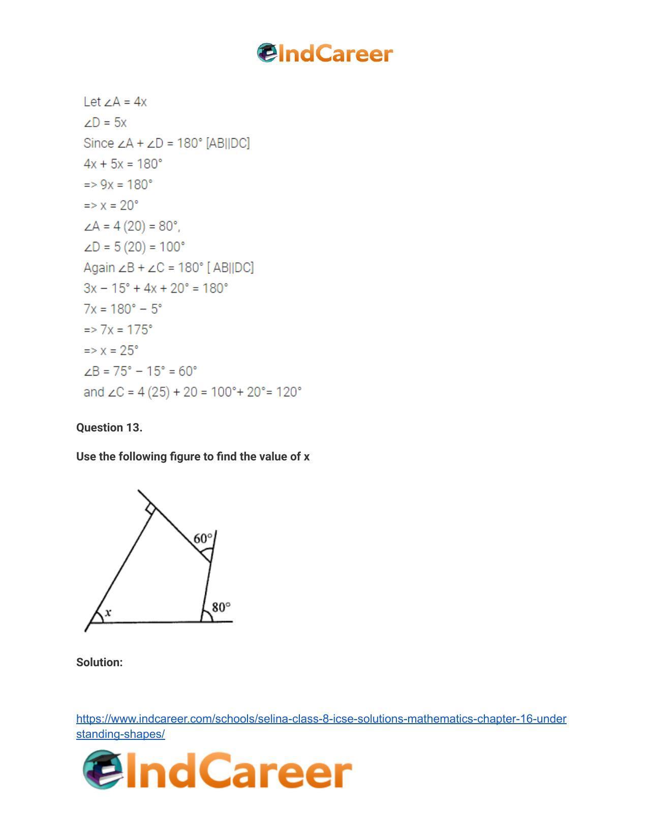 Selina Class 8 ICSE Solutions Mathematics : Chapter 16- Understanding Shapes - Page 50