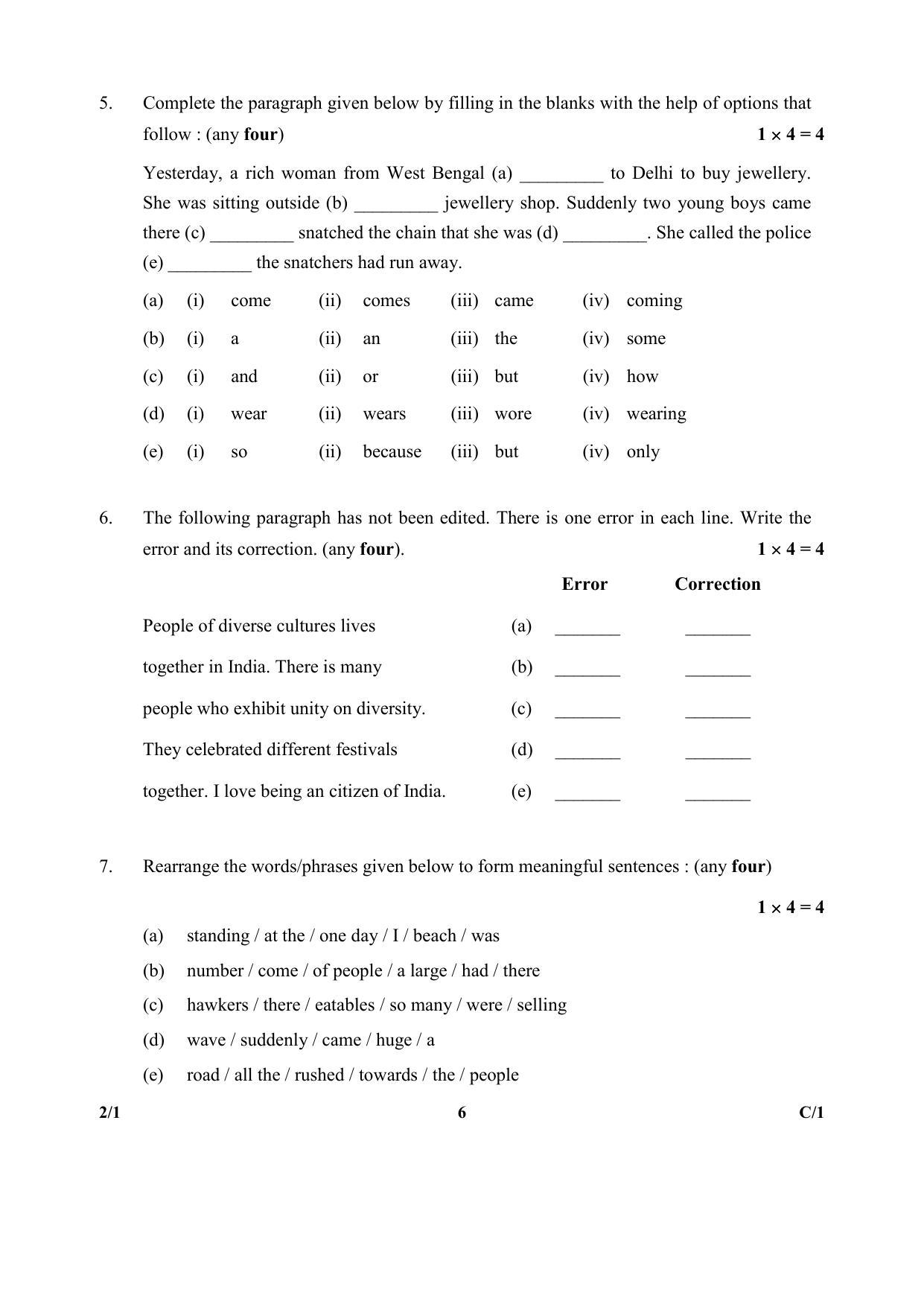 CBSE Class 10 2-1 (English) (Lang. & Lit.) 2018 Compartment Question Paper - Page 6