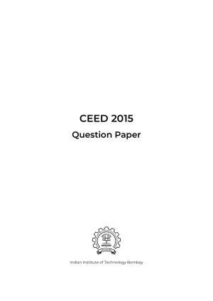 CEED 2015 Question Paper