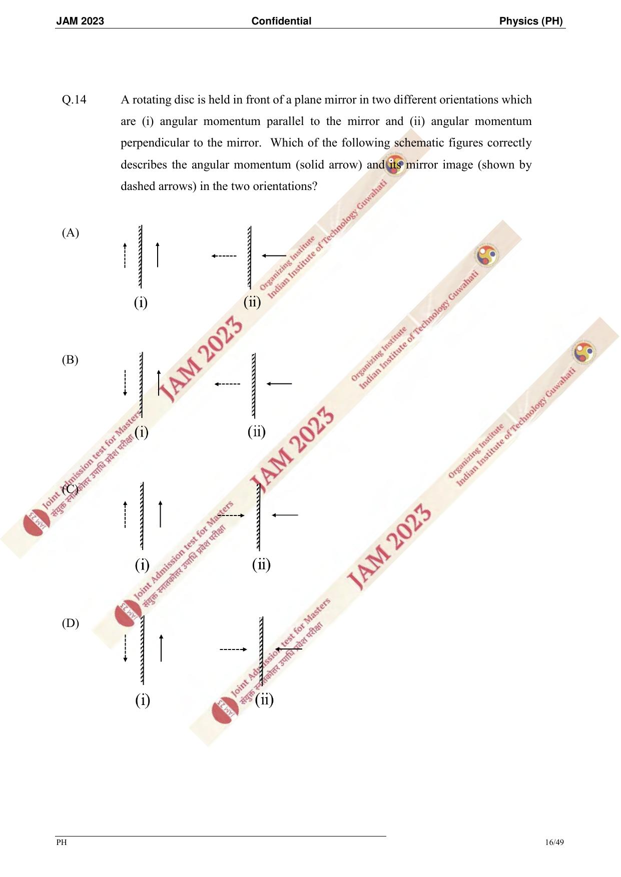 JAM 2023: PH Question Paper - Page 13