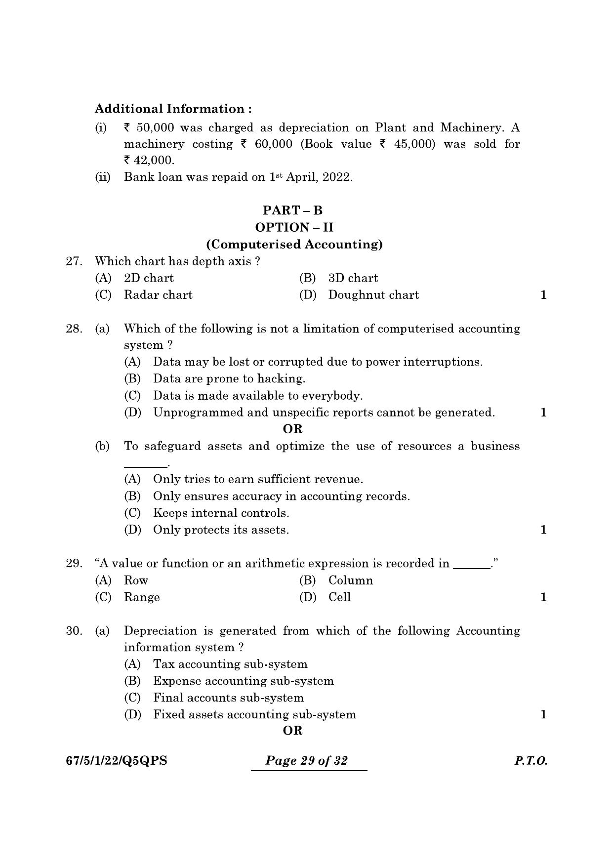 CBSE Class 12 67-5-1 Accountancy 2024 Question Paper - Page 29