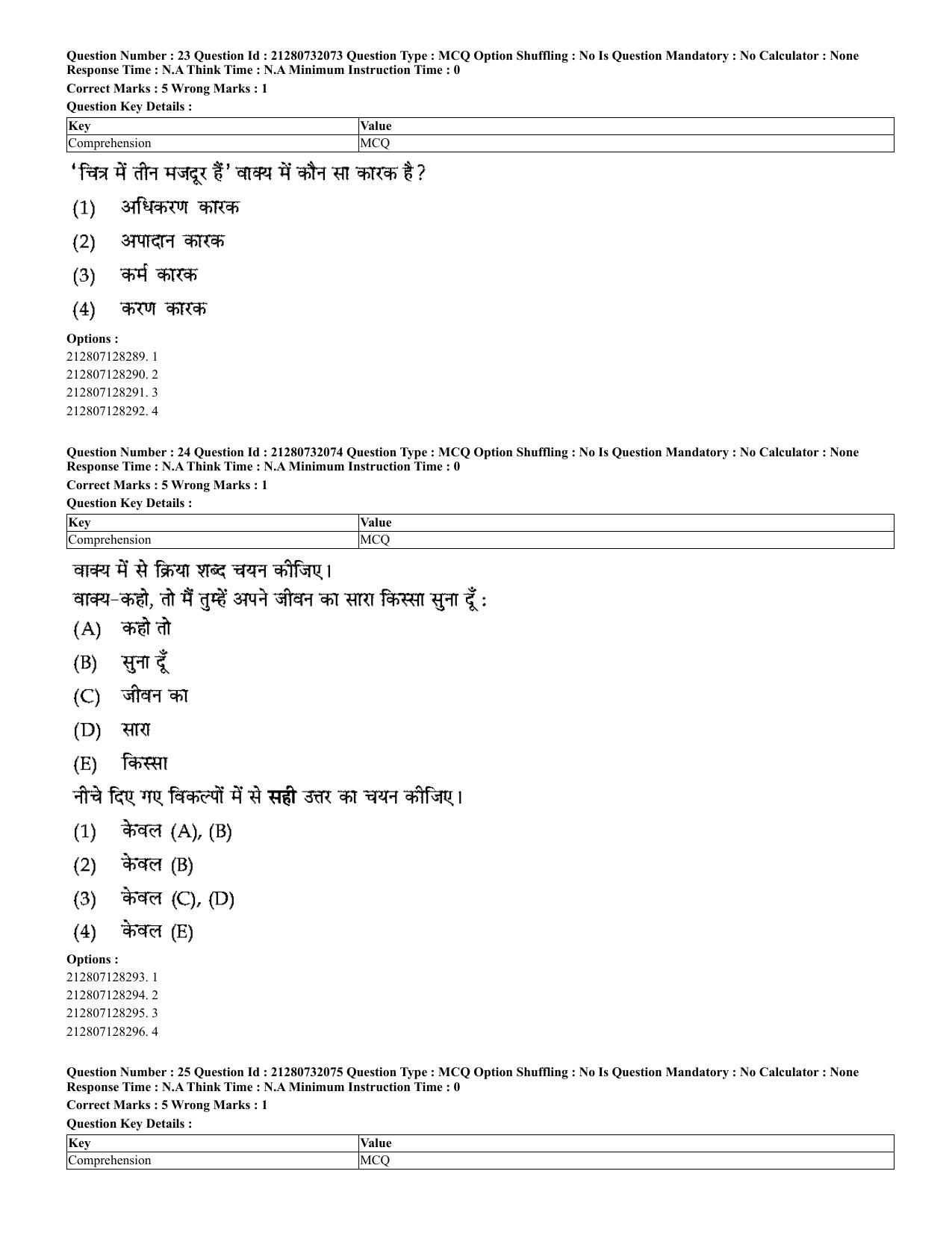 CUET 2023 English Hindi Shift 3 Question Papers - Page 17