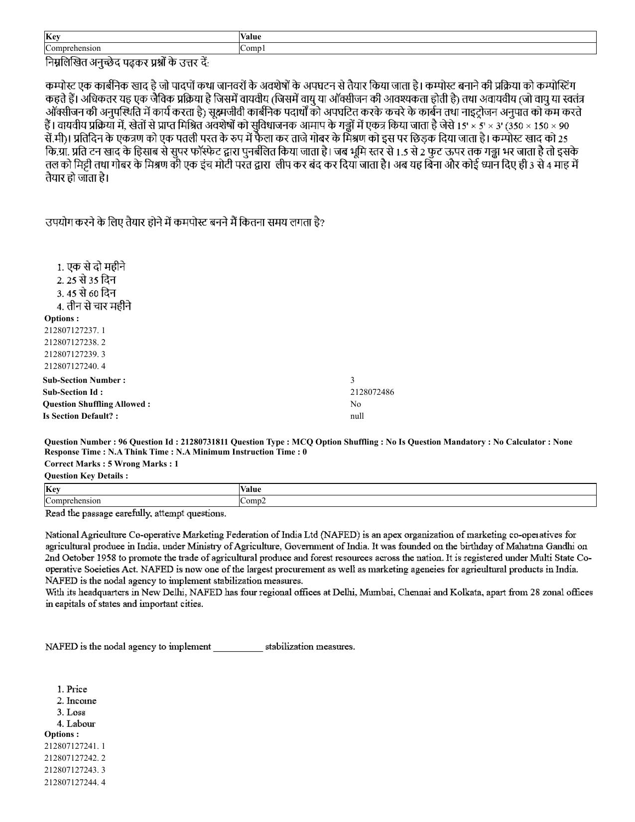 CUET 2023 English Hindi Shift 3 Question Papers - Page 74