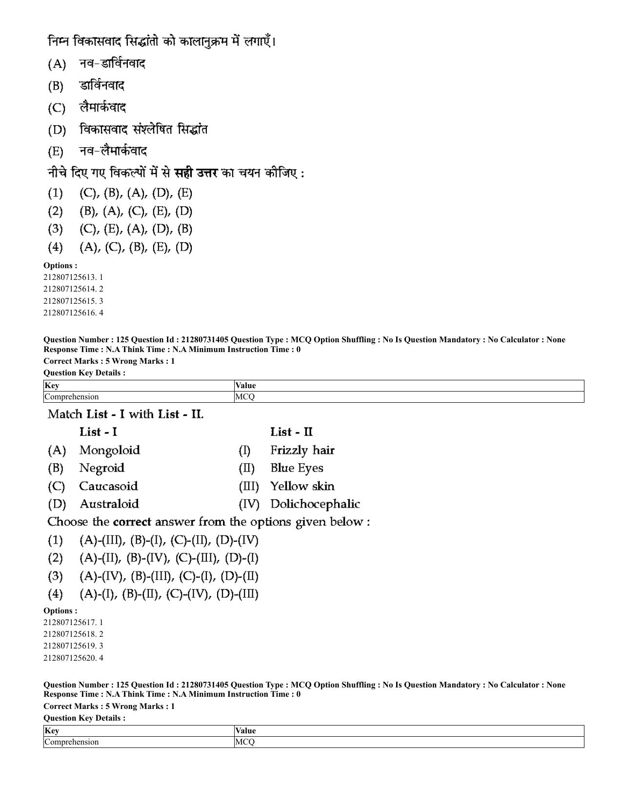 CUET 2023 English Hindi Shift 3 Question Papers - Page 97