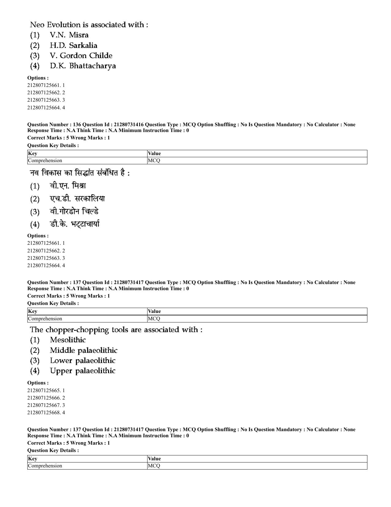 CUET 2023 English Hindi Shift 3 Question Papers - Page 106