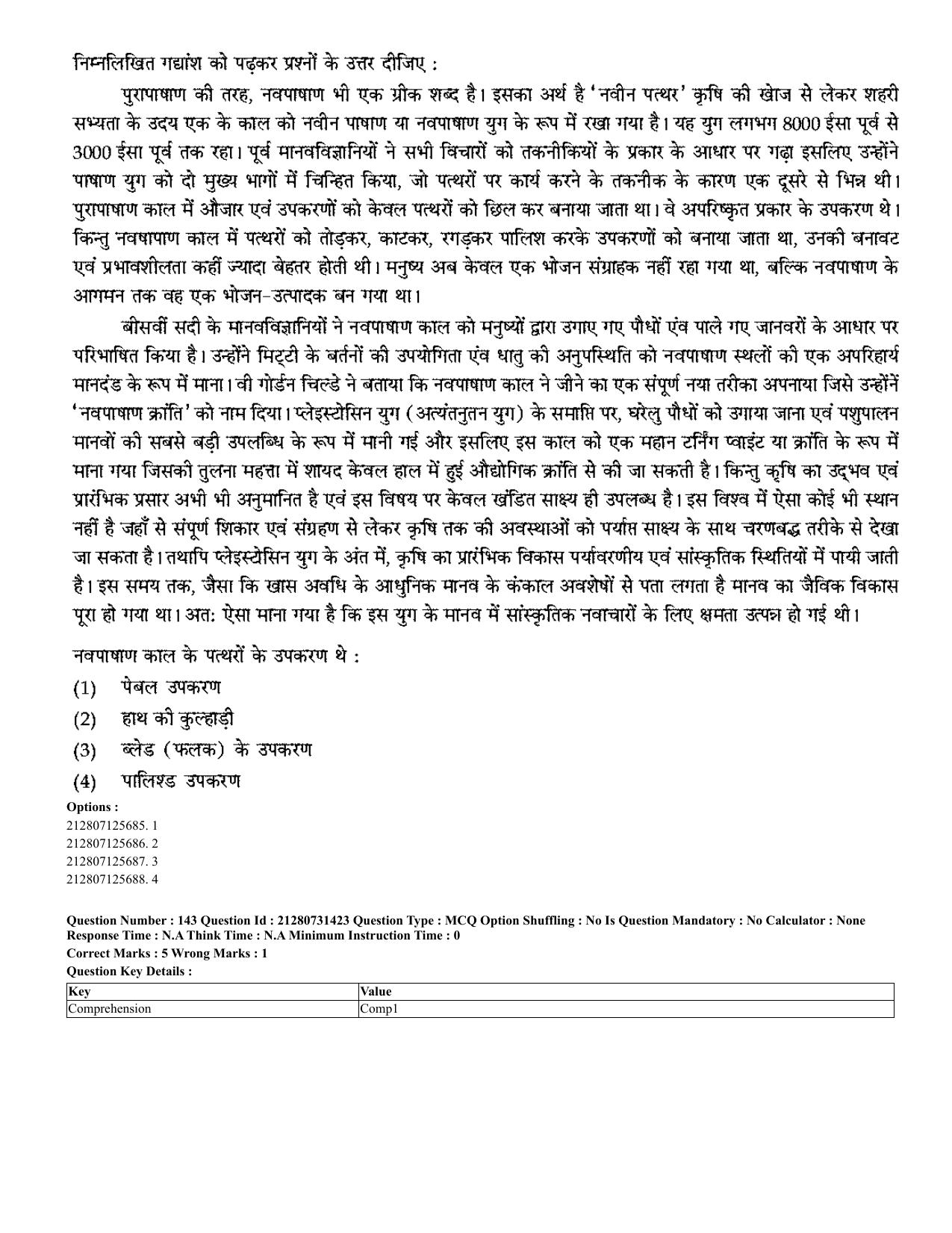 CUET 2023 English Hindi Shift 3 Question Papers - Page 112