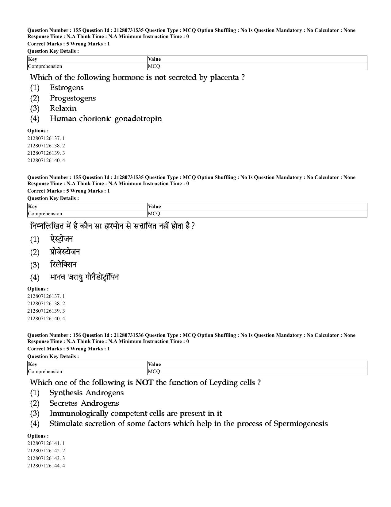 CUET 2023 English Hindi Shift 3 Question Papers - Page 132