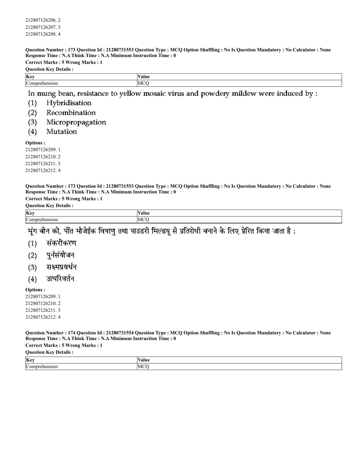 CUET 2023 English Hindi Shift 3 Question Papers - Page 146