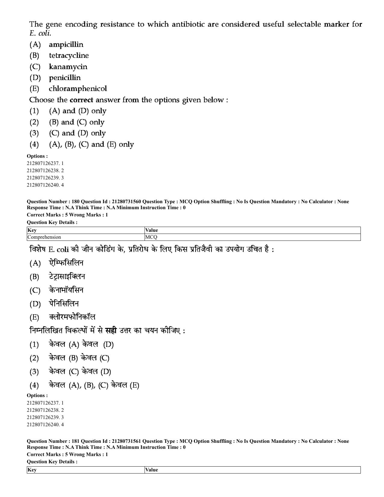 CUET 2023 English Hindi Shift 3 Question Papers - Page 152