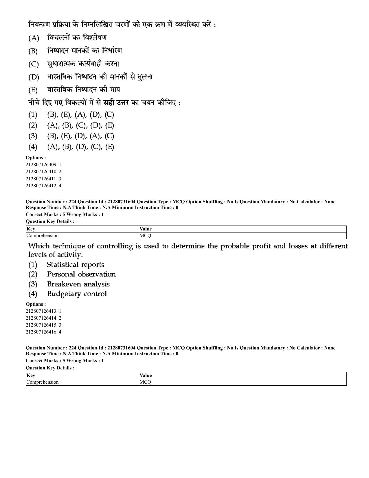 CUET 2023 English Hindi Shift 3 Question Papers - Page 197