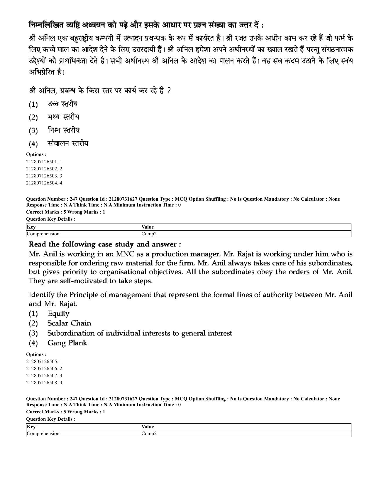 CUET 2023 English Hindi Shift 3 Question Papers - Page 217