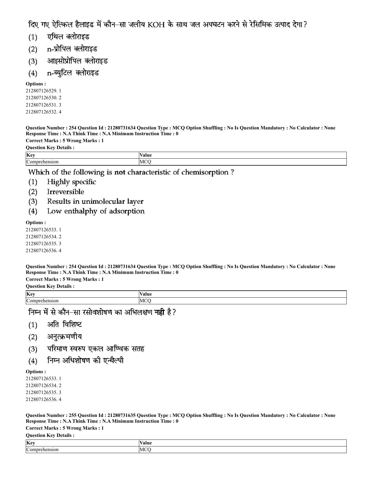 CUET 2023 English Hindi Shift 3 Question Papers - Page 224
