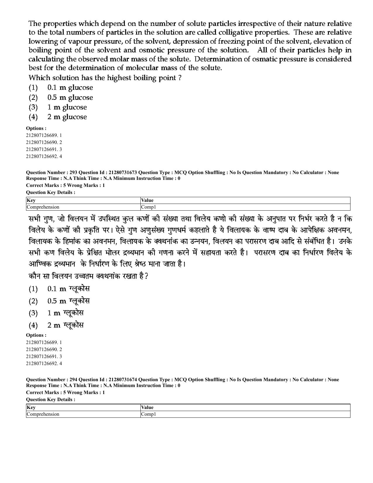 CUET 2023 English Hindi Shift 3 Question Papers - Page 259