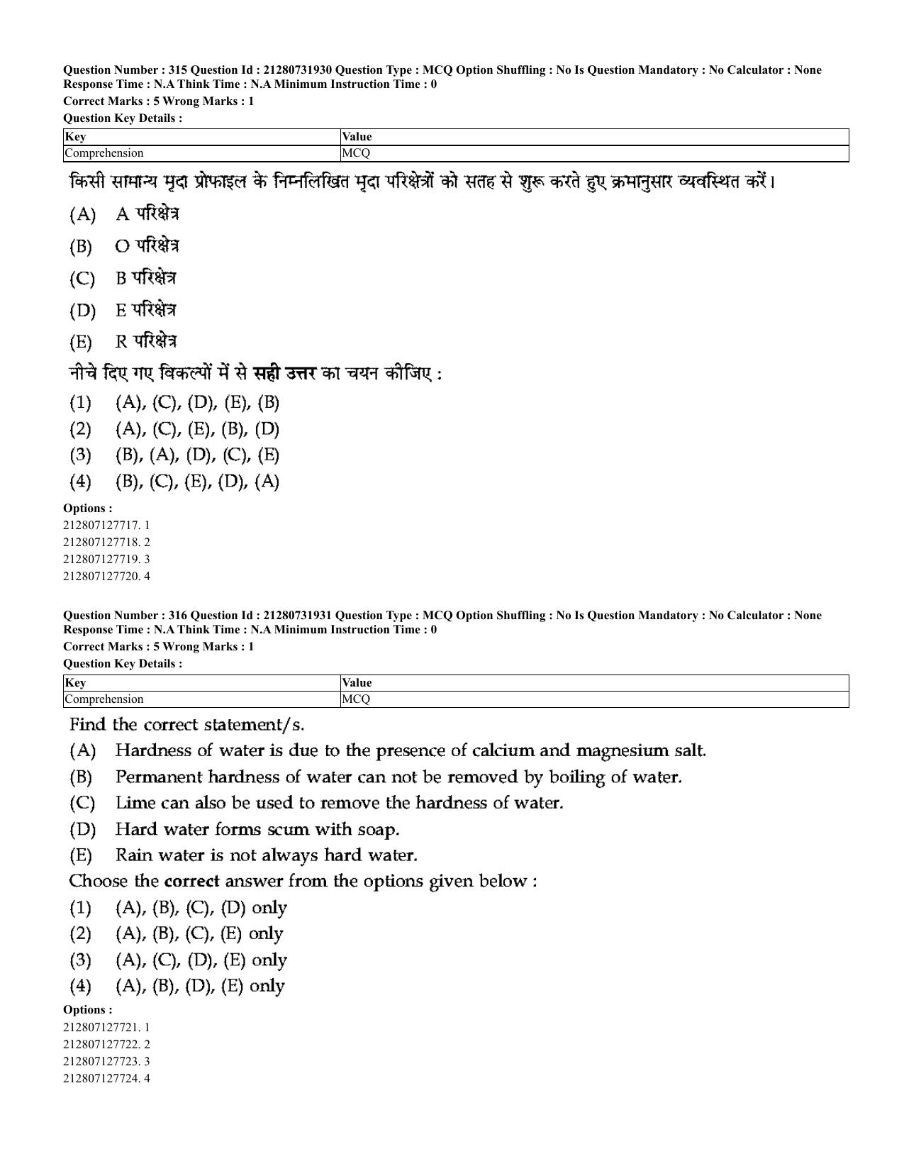 CUET 2023 English Hindi Shift 3 Question Papers - Page 283