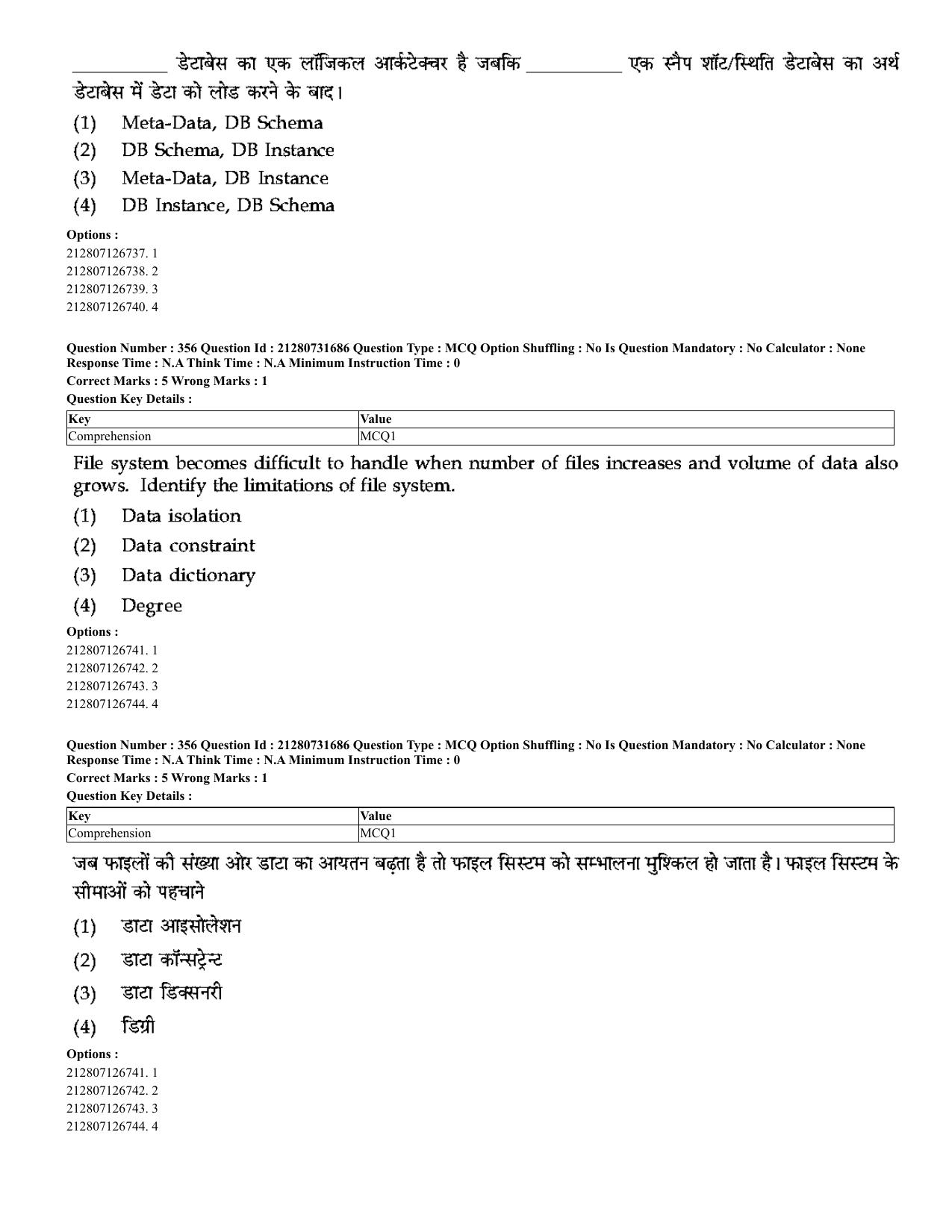 CUET 2023 English Hindi Shift 3 Question Papers - Page 323