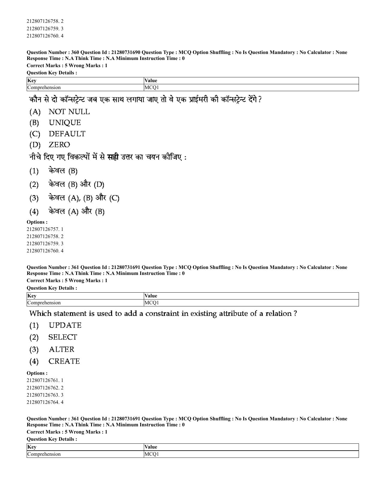 CUET 2023 English Hindi Shift 3 Question Papers - Page 327