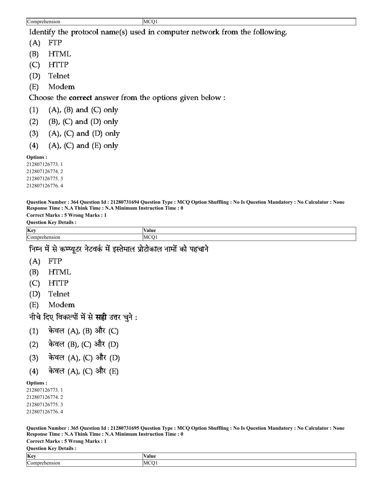 CUET 2023 English Hindi Shift 3 Question Papers - Page 330