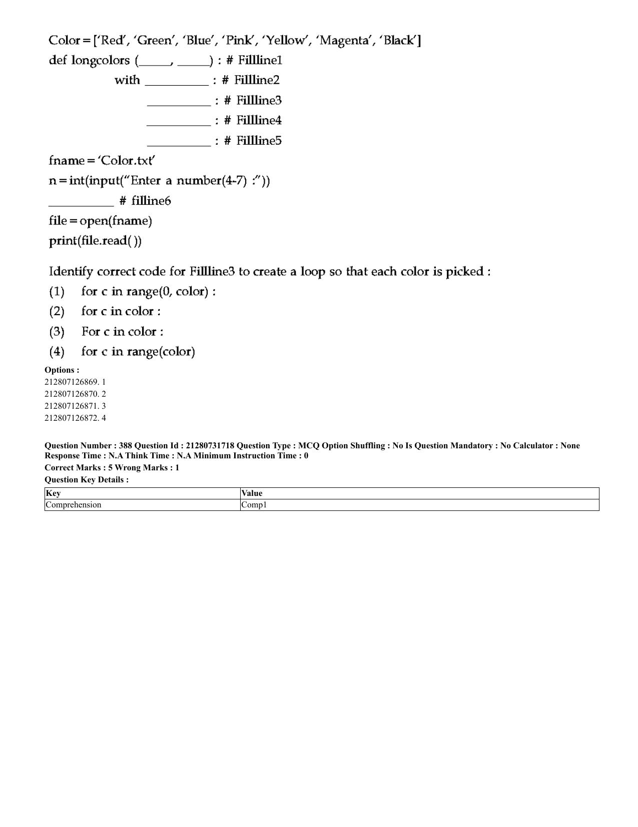 CUET 2023 English Hindi Shift 3 Question Papers - Page 352