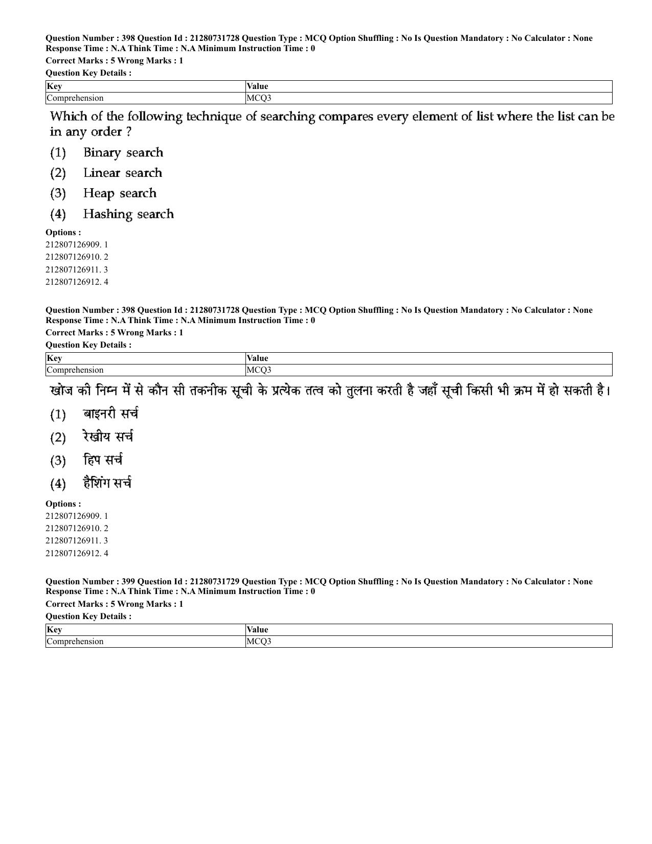 CUET 2023 English Hindi Shift 3 Question Papers - Page 365