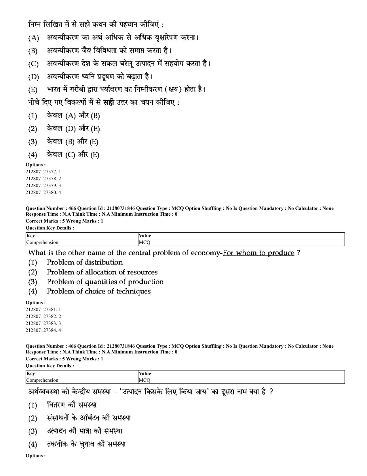 CUET 2023 English Hindi Shift 3 Question Papers - Page 432