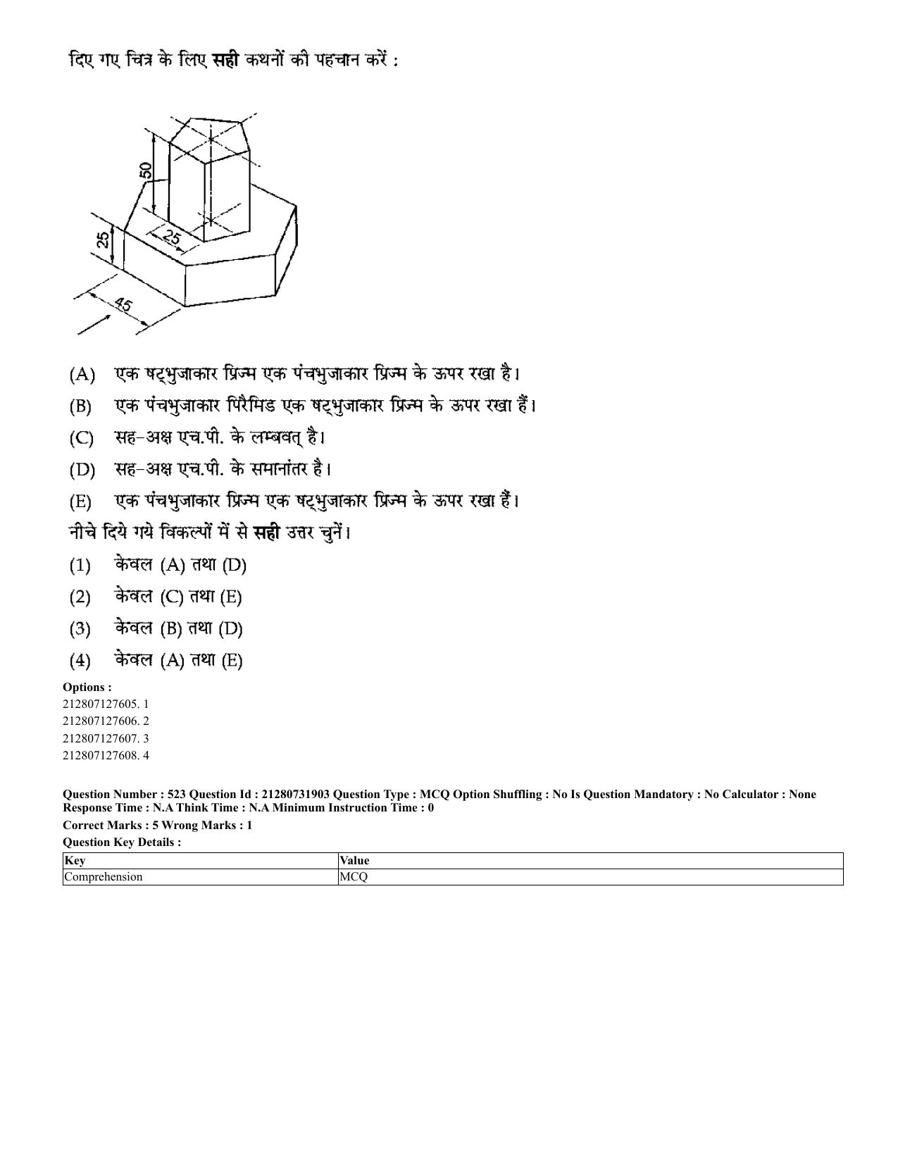 CUET 2023 English Hindi Shift 3 Question Papers - Page 488