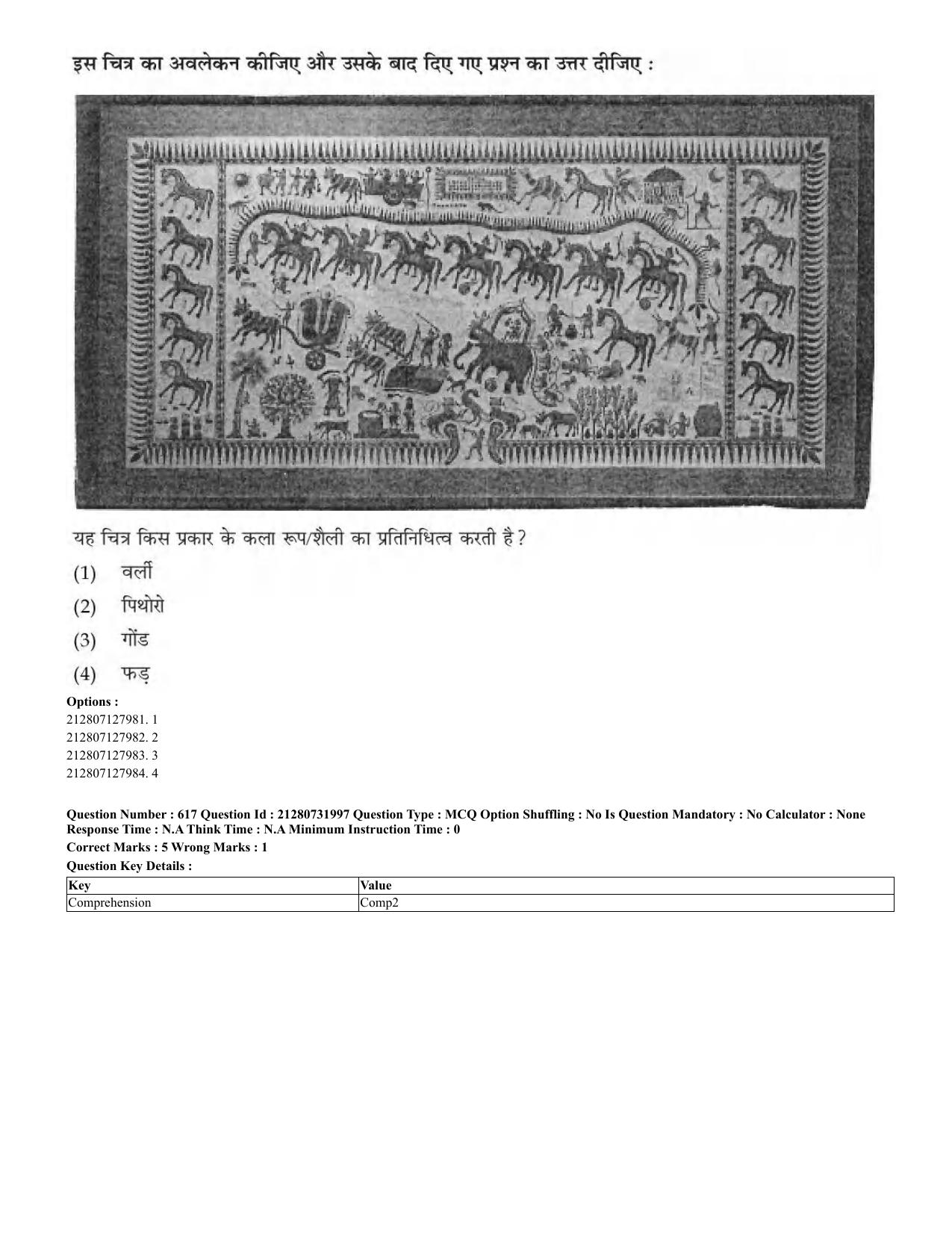 CUET 2023 English Hindi Shift 3 Question Papers - Page 589